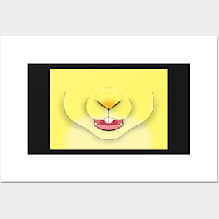 Sugar Yellow Bunny Face Posters and Art